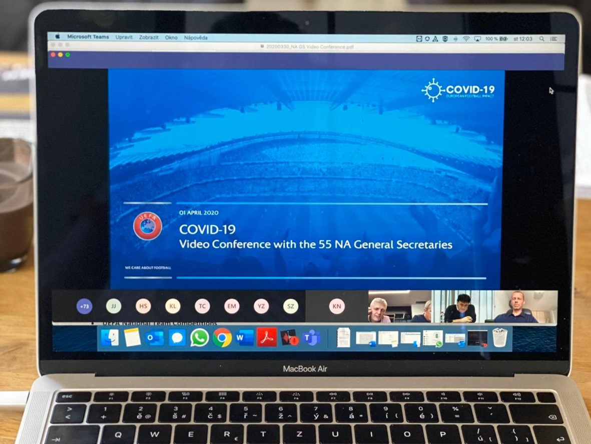Výsledky videokonference generálních sekretářů UEFA
